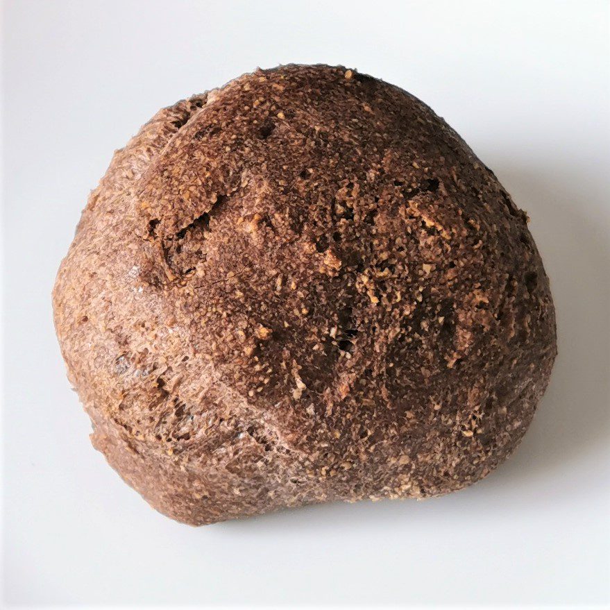 a low carb roll on a white plate